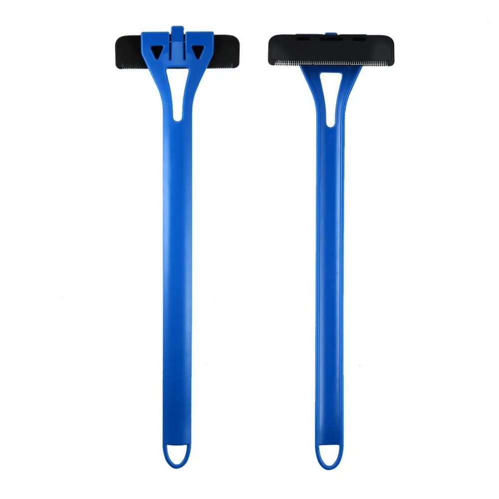 

Portable Epilator Men Back Hair Removal with Extra-Long Handle Wet/Dry Disposable Razor Blades Close Pain-Free Shave