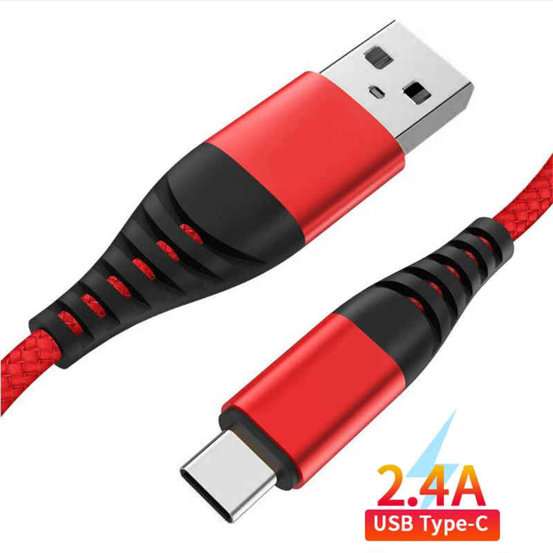 

Micro USB Cable 2.4A Fast Charging Data Sync USB-C Cable For Lighting Samsung S9 Huawei Microusb Type C Cord Mobile Phone Cables