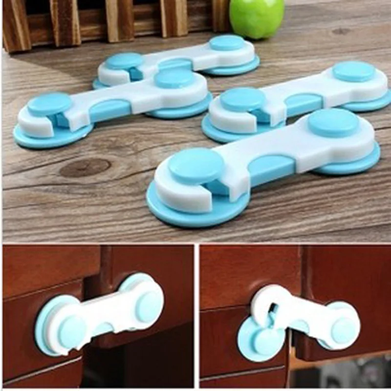 Baby Care Safety Lock Baby Monitor Cabinet Locks Straps Drawer Wardrobe Doors Fridge Cabinet Lock Hook Lock Latch for Door