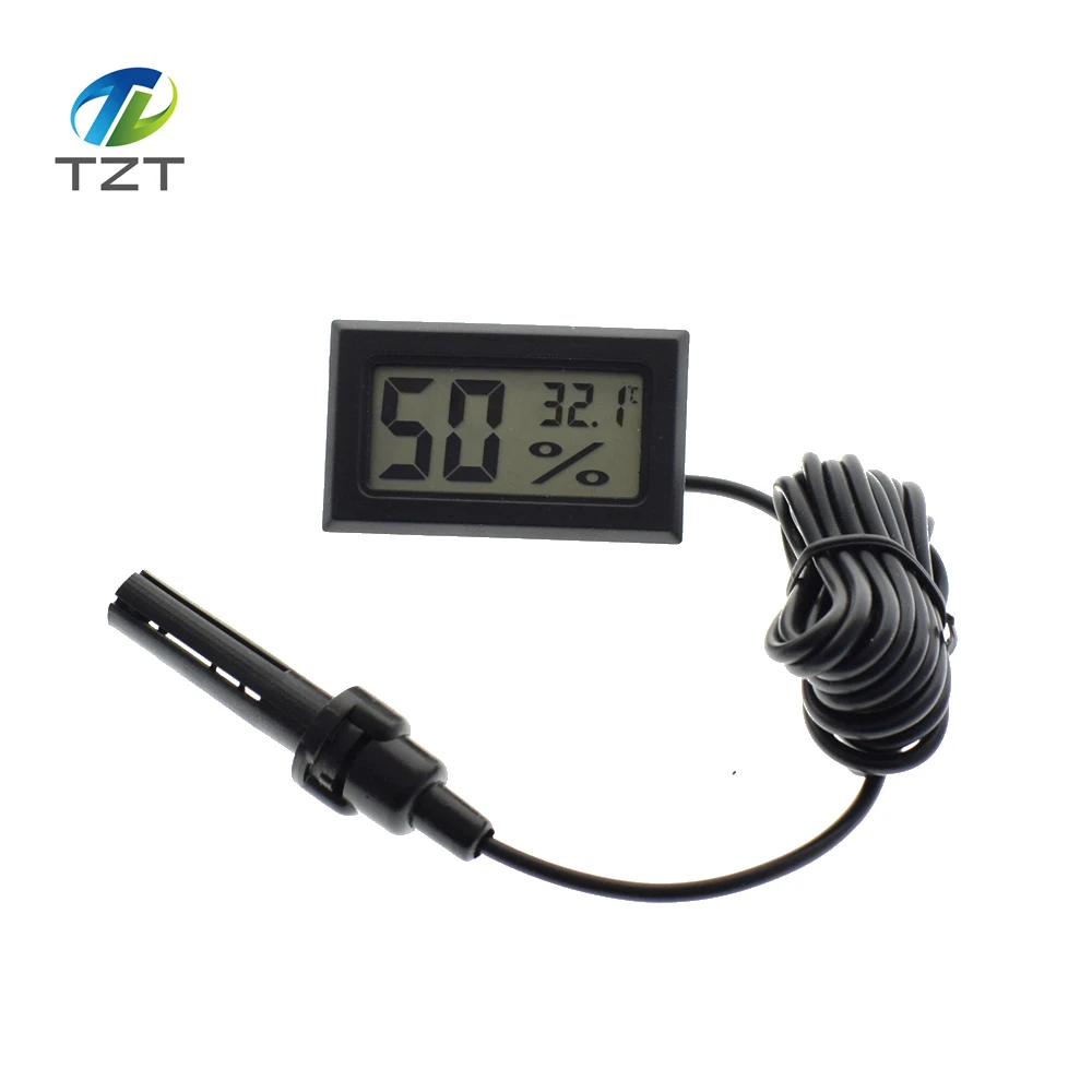 

Professional Mini Probe Digital LCD Thermometer Hygrometer Humidity Temperature Meter Indoor Digital LCD Display White Black