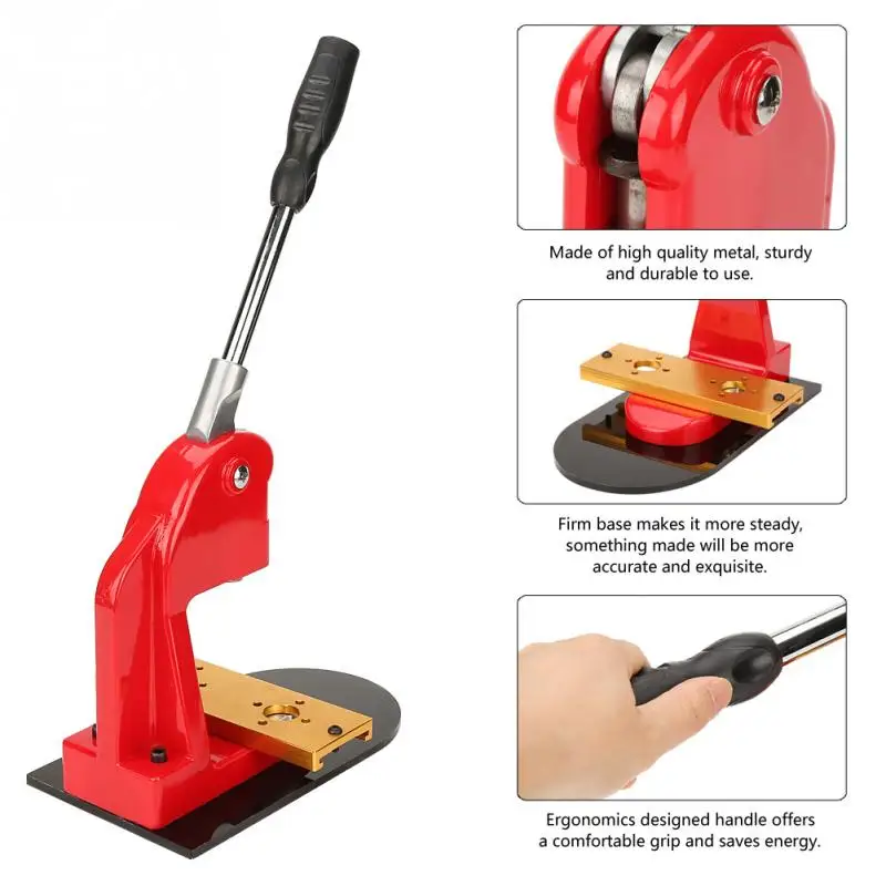 

1Pcs Handle Badge Maker Machine Pin Button Press Cutter(Mold Not Included) Badge Maker Machine Making