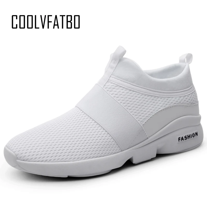 

COOLVFATBO New models men shoes 2018 fashion comfortable youth casual shoes For men Male soft mesh design lazy shoes