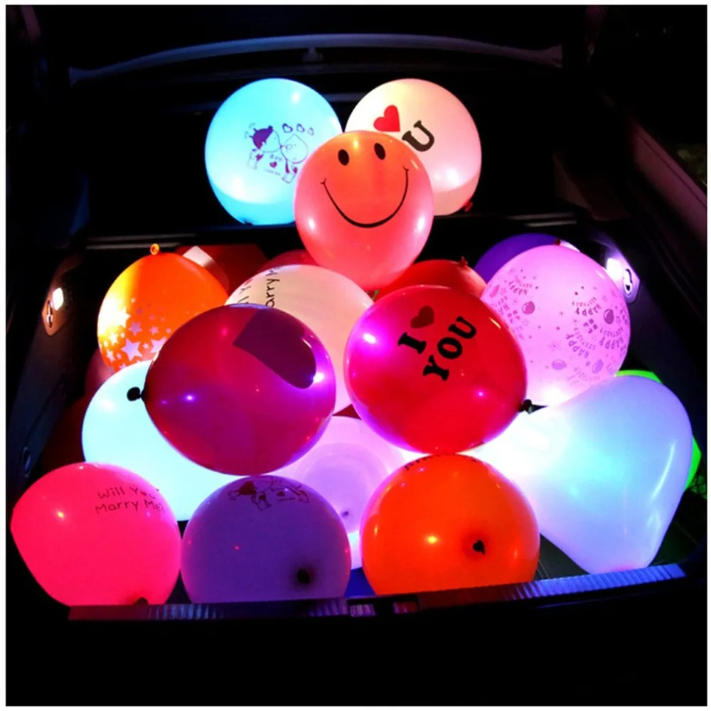 

Led Lights Colorful Flash Luminous Balloons Wedding Wedding Party Decorations Holiday Supplies Color Glowing Balloons