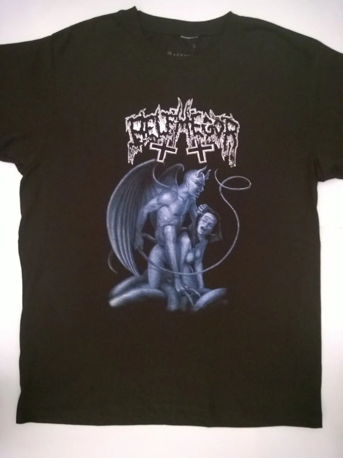 BELPHEGOR Large T-Shirt Dark Funeral Marduk Behemoth Watain Satyricon Hate Punk Tops | Мужская одежда