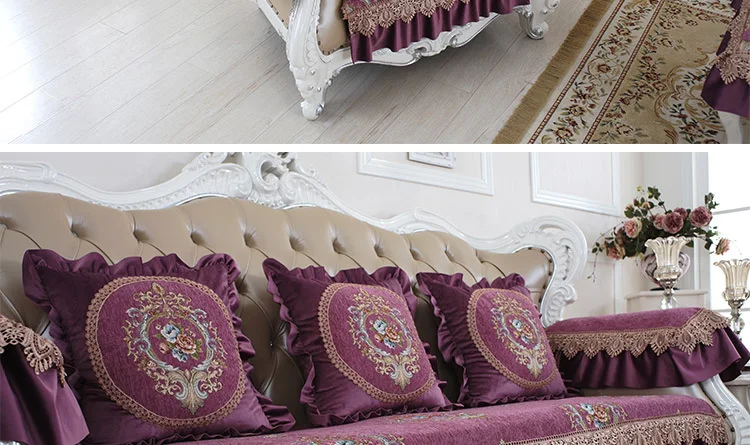 Роскошная шенилловая жаккардовая наволочка для дивана набор комбинированный комплект наволочка высокого класса Европейский стиль на скользящей обложке диваны для гостиной