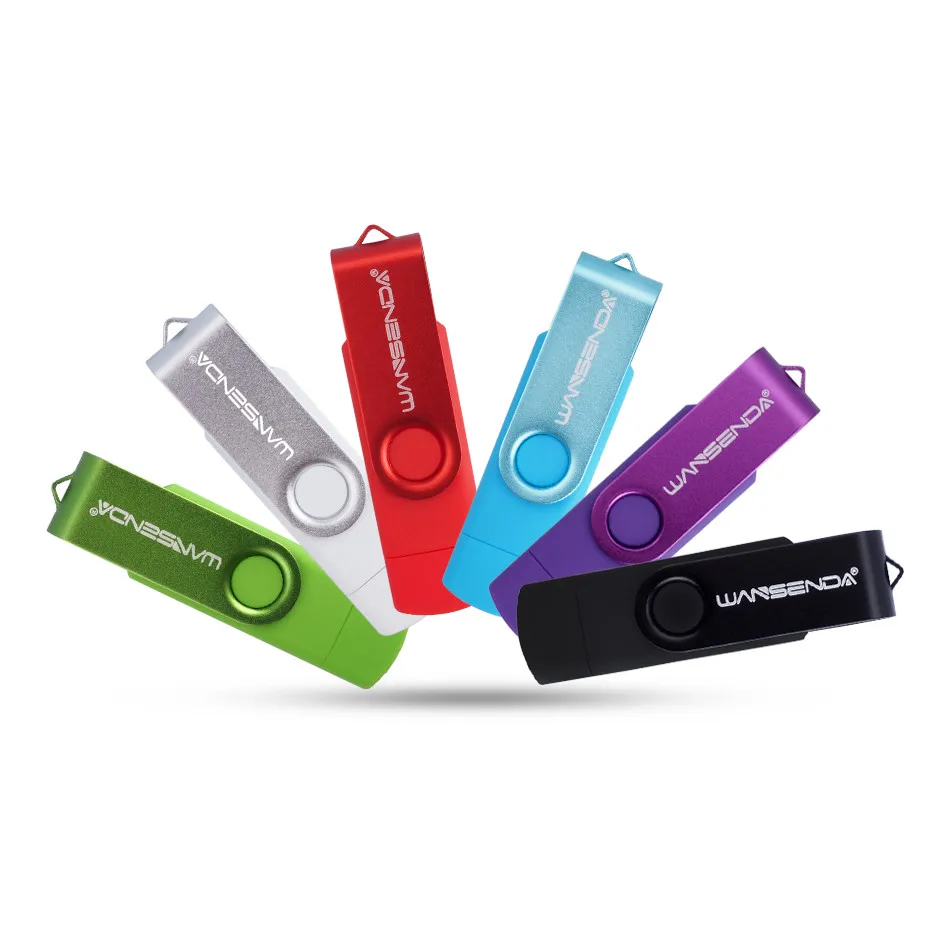 USB флеш накопитель WANSENDA 128 ГБ 64 для телефонов Android OTG 32 16 2 0 флешка 8 4 Гб полная