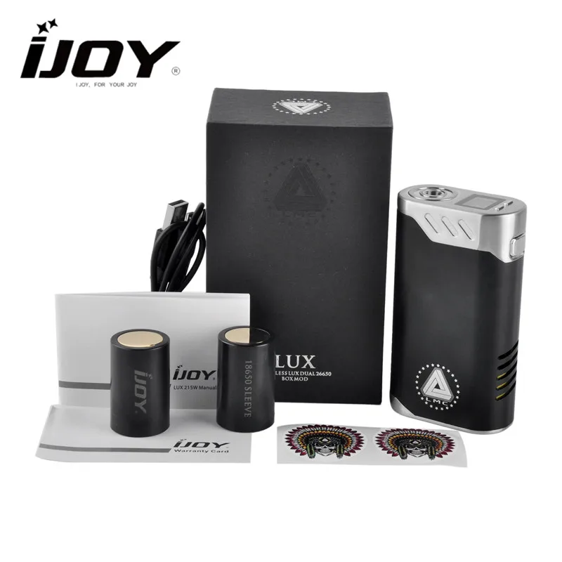 ijoy limitless lux 215w Box Mod with 26650 Battery support Nickel200 Electronic Cigarette mod Firmware Upgradable limitless lmc 220w classic v2 mod