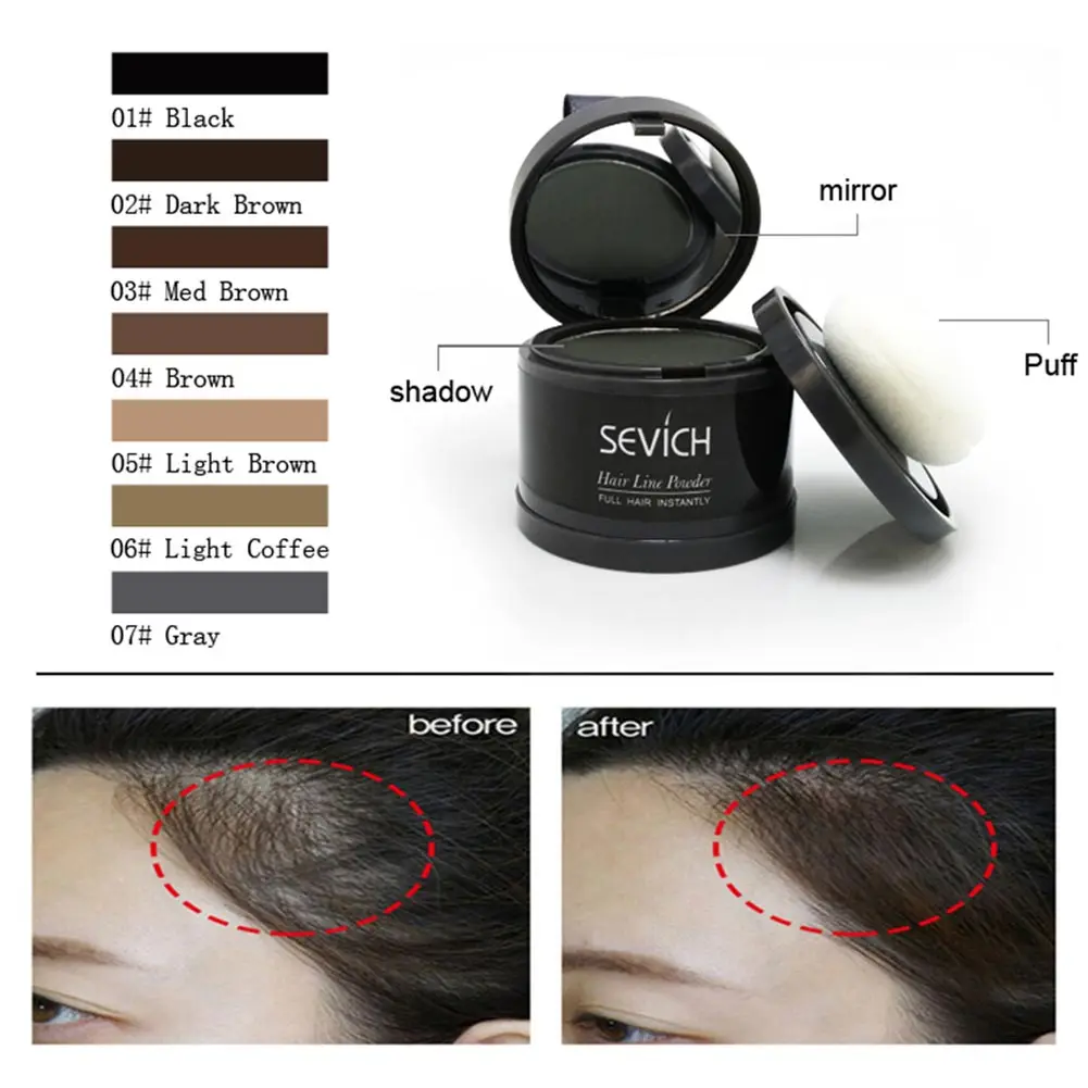 

4g Hair Line Powder Hairline Repair Shadow Cover Up Fill in Thinning Hairs Hair Line Thinning Hairs WH998