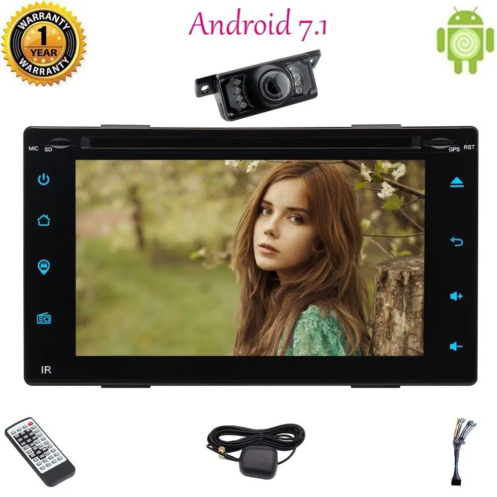 

6.2'' Android 7.1 Octa Core Car Stereo 2 Din Head Unit+Reverse Camera Support GPS Navigation+Mirror Link+WIFI 3G 4G+RDS Radio