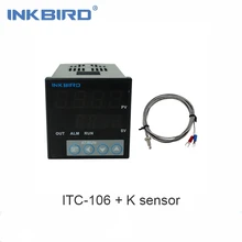 Inkbird ITC-106VH PID термостат контроллеры, по Фаренгейту и Цельсию, 100acv-240acv с датчиком K для Sous Vide
