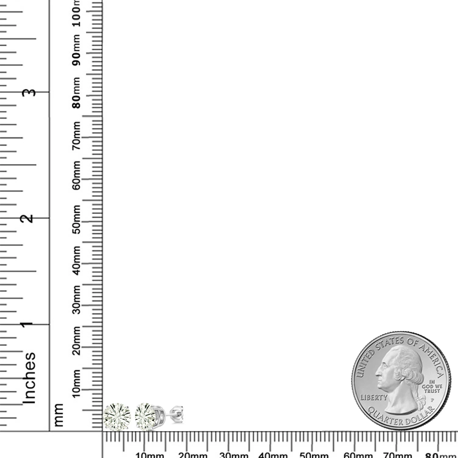 GemStoneKing 925 пробы серебряные серьги Forever Классический круглый создан Муассанит 6,5 мм Хорошее ювелирное изделие для женщин