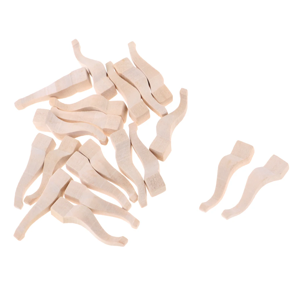 10 Pieces Wood Desk Table Legs For 1/12 Dollhouse Miniature Layout DIY House Accessories