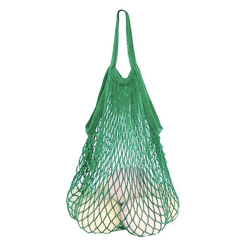 Хозяйственная сумка практичная зеленая хозяйственная сумка «фрукты» Сумка-тоут продукты супермаркет хлопковая сетка тканый сетчатый мешок корзина для хранения