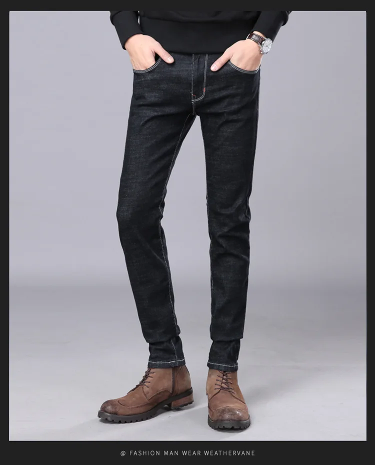 Новая мода Для мужчин S Черный обтягивающие джинсы Брюки для девочек Для мужчин Denim Joggers Брюки для девочек известный Брендовая Дизайнерская