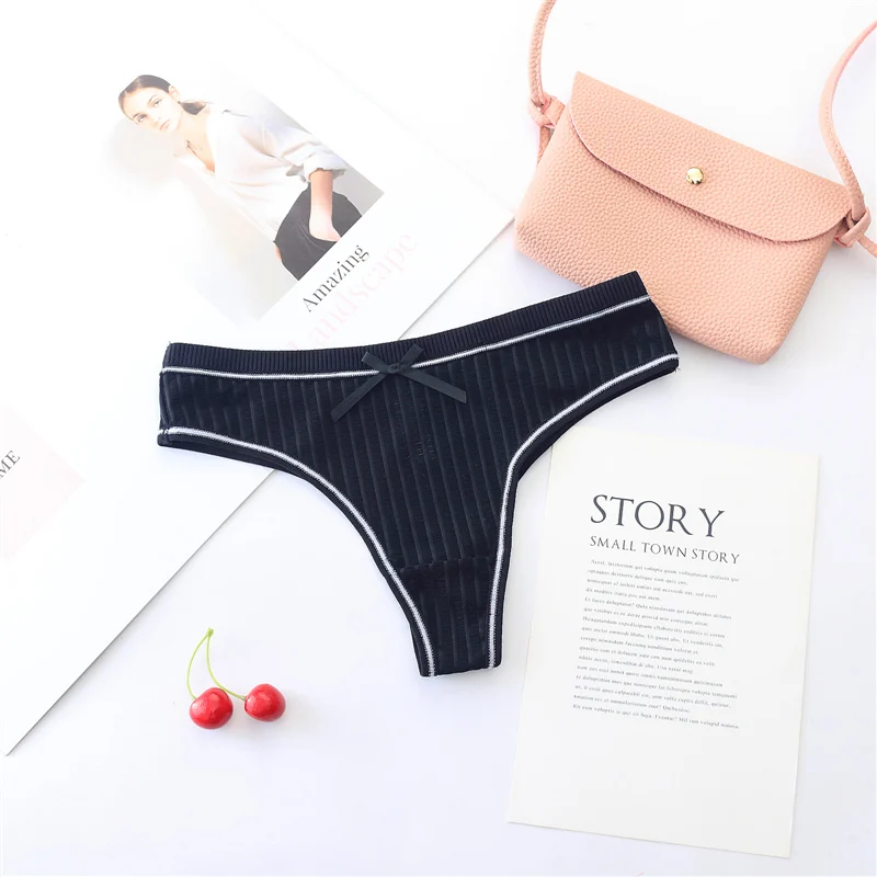Breathable Women Briefs Womens Low Rise Cute Underwear Plus Size Panties Women Soft Cotton Crotch Panties Thong For Women 29 (15)