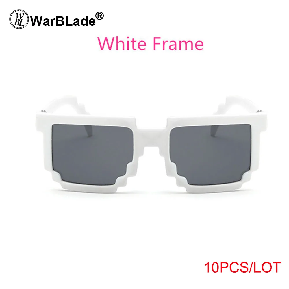 10 шт. модные детские солнцезащитные очки меньшего размера мозаичные очки для мальчиков и девочек, новинка, подарок для детей - Цвет линз: 10 white