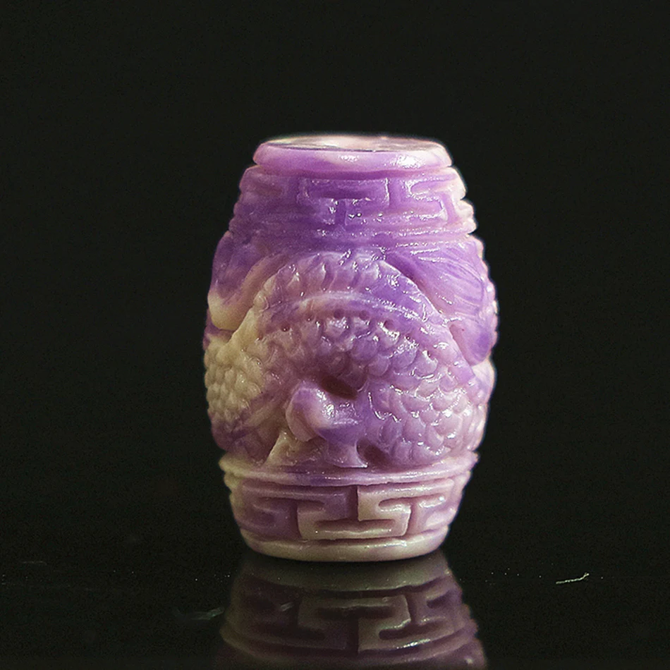 

14 style purple artificial shell carved flower animal charms pendant loose beads spacer accessories jewelry findings 5pcs B896