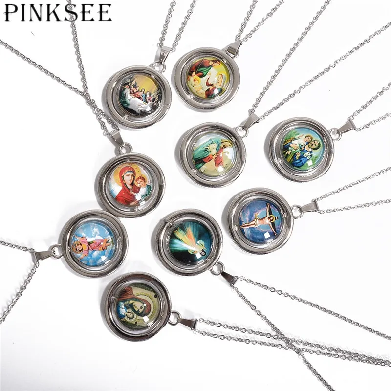

PINKSEE 1Pc Trendy Mood Change Color Pendant Necklace Creative Designs Fashion Unisex Statement Jewelry Accessory