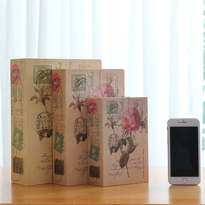 

Book Safety Deposit Money Storage Box for Cash Jewelry Large Metal Piggy Bank keylock Safe Box SB-C