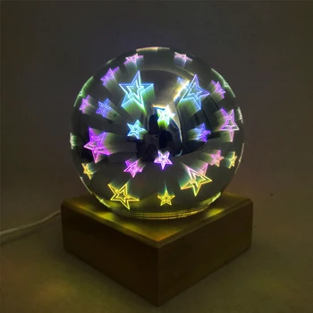 

2019 NEW Arrival For Dropship 3D Glass Magic Light Usb Creative Home Decoration Night Light LED Star Sky Projection Room Lamps