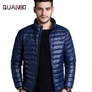 

2018 autumn and winter new down jacket Men 's thin section of short hooded coat Young students with light down jacket