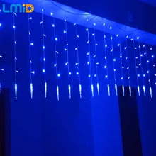 Holiday Lighting 2M*0.6M 60LEDs Waterproof String Light Fairy Icicle LED Curtain Light For Festival Christmas Garland Decoration Holiday Lighting 2M*0.6M 60LEDs Waterproof String Light Fairy Icicle LED Curtain Light For Festival Christmas Garland Decoration