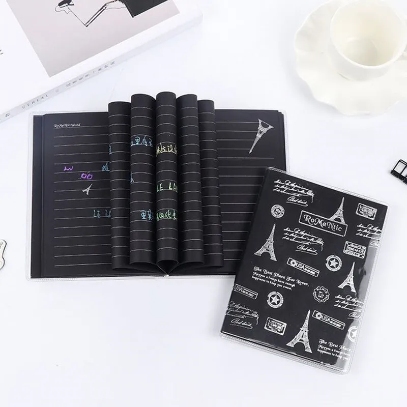 

Coloffice 1PC New Sketchbook Diary Black Paper For Drawing Painting Graffiti Soft Cover Sketch Book Notebook Office School
