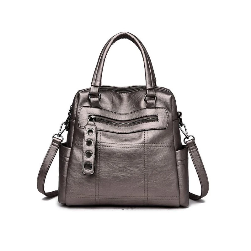 

Korean version of the 2019 leather female maternal and child package wild sheepskin Mummy bag multi-function shoulder bag