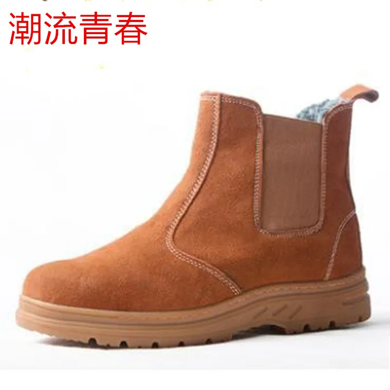 

Work Electric Welder Genuine Safety Anti-puncture Anti-smashing in the Winter Men Safety Shoes Steel Toe Work Boots