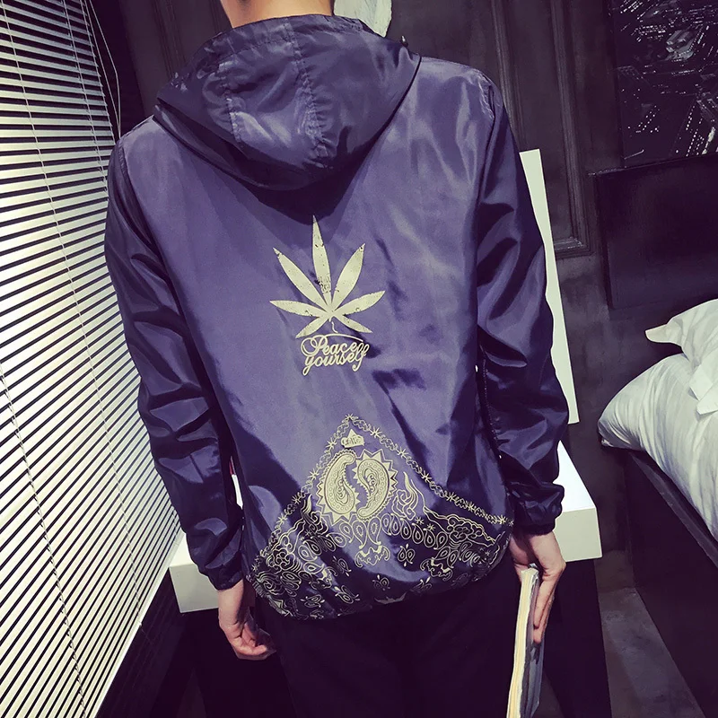 

2018 Jacket Fashion Autumn New Arrival Men Jacket Long Sleeve Casual Hooded Men Coat Plus Size M-5XL Navy Blue/Black Promotions