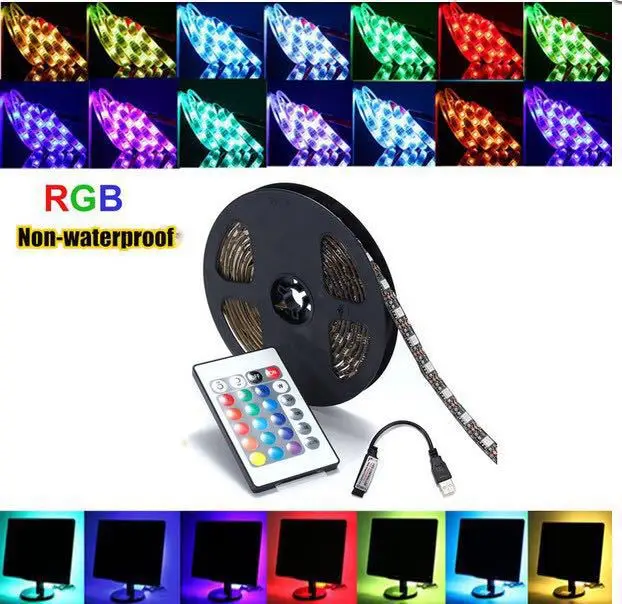 

LED light 5V USB Cabinet LED Lamp Strip 5050 SMD RGB TV Desktop PC Screen Backlight Decor Wardrobe Closet Kitchen lighting