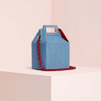 Ins акриловые цепи коробка сумка для женщин зима вельвет цвет плед печати сумки дамы девушки сумки на плечо бренды дизайн шик - Цвет: Blue Denim