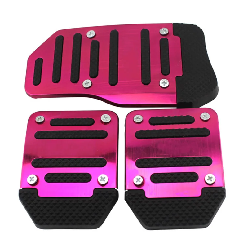 

3Pcs/Set Universal Aluminum Manual Transmission Non-Slip Car Pedal Cover Kit Car Styling NR-shipping