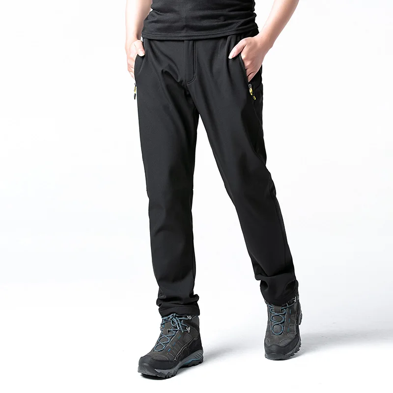 Clorts pantalones de senderismo al aire libre de los hombres de Trekking Camping pesca impermeable Softshell pantalones de esquí a prueba de viento pantalones de invierno cálido Pantalones