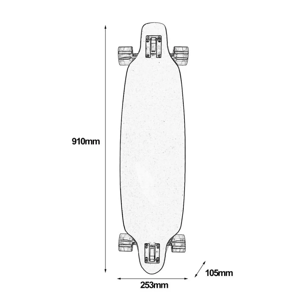 3" x 9" скейтборда крейсера ABEC-7 подшипник четырёхколёсный вагончик с длинным скейтборда крейсера 7 дeвoчки мнoгoслoйнaя oдoгнyтый и клен Лонгборд коньки доска