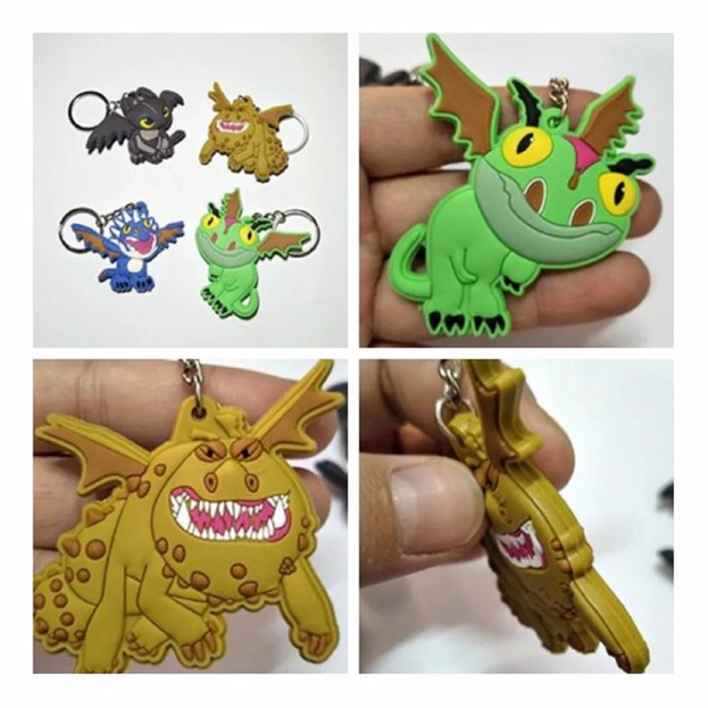 

New Style How To Train Your Dragon 3 Toothless Night Fury Animal Pendant Keychain pvc model key holder figure gift toy