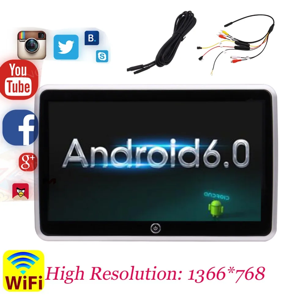 

Universal 10.1" Tablet-Style Clip-On Car Backseat Headrest 1366*768 High Resolution Screen with Android 6.0 System Quad Core CPU