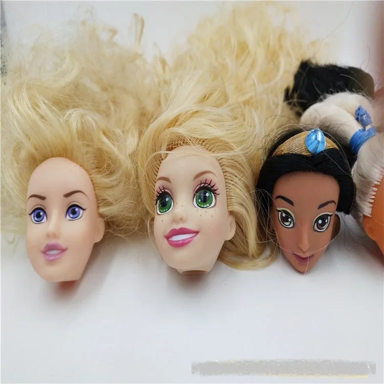 Случайный 1 шт. милый Аладдин, жасмин салонная кукла голова куклы diy игрушка подарок для девочек косплей украшения принцессы