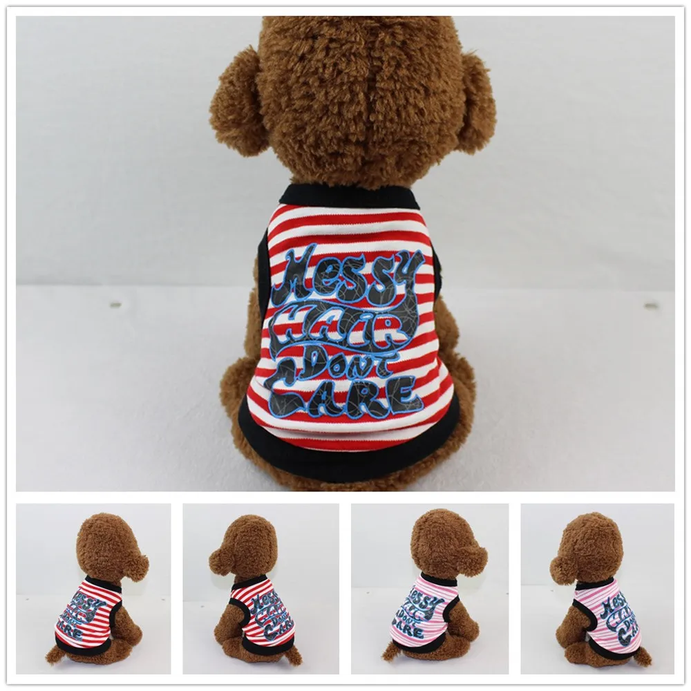 

MUQGEW Dog Clothing Stripe T-Shirt Puppy Costume For Small Dog puppy clothes costume T-Shirt hundebekleidung ropa chihuahua