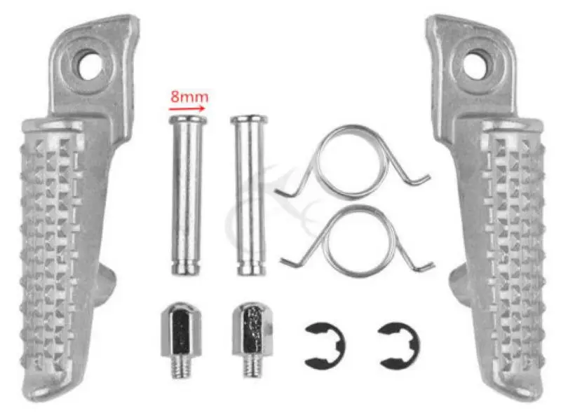 

Silver/Black Pair Front Footrest Foot Pegs For Honda CBR 1000RR 2004-2018 CBR 600RR 2003-2018 CB1000R 2008-2014