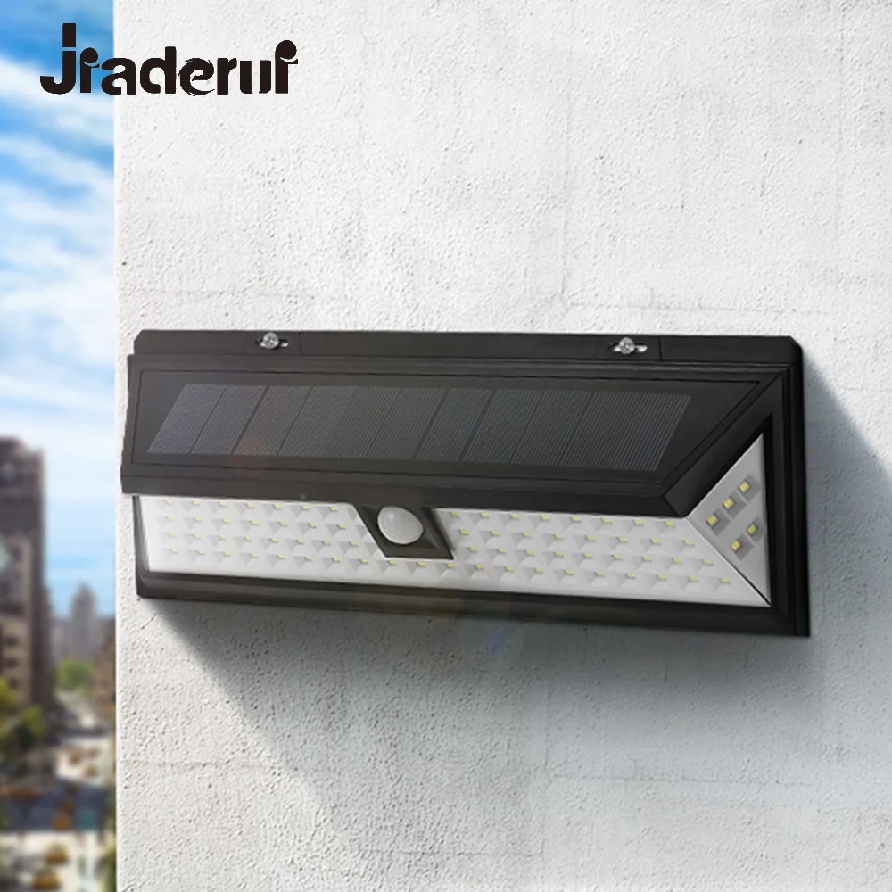 Jiaderui IP65 Водонепроницаемый 90 led Солнечный свет открытый сад фонари ПИР движения