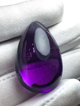 

Amethyst Gemstone Natural 21.1ct Dark Purple Amethyst Waterdrop Brazil Origin Loose Gemstones Loose Stones for Jewelry Making
