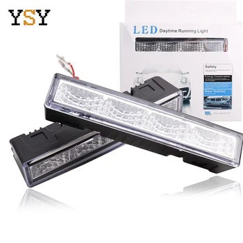

2PCS DRL LED Daytime Running Light Waterproof Universal DRL Kit Day Light Auto Driving Light External Light White 12v
