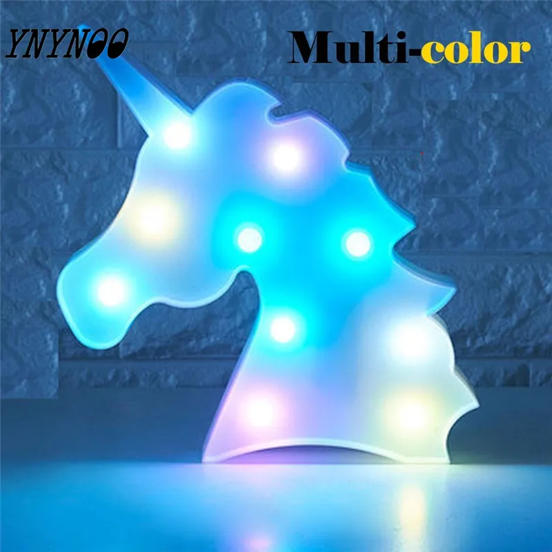 YNYNOO Novelty 3D LED Unicorn Action Figures Light Toys Lamp Unicorn Night Light Baby Sleep