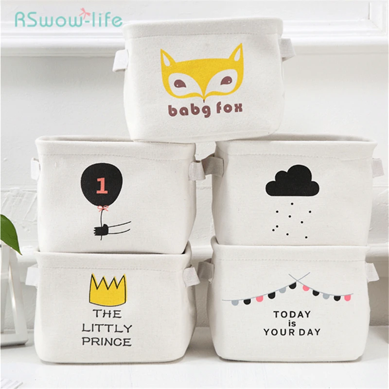 

Creative Hand-Held Frame Receiving Box Cloth Art Receiving Basket Cotton Linen Storage Basket Home Organizer Bedroom Living Room