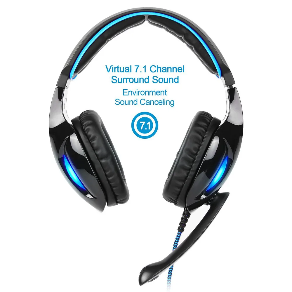 SADES SA 902 7 1 игровая стереогарнитура с эффектом звука для ПК наушники микрофоном