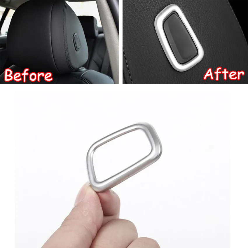 Apto para BMW serie 5 G30 G38 2018 coche reposacabezas del asiento interruptor cubierta de Marco Ajuste de bisel estilo Interior accesorios de partes de 3 piezas