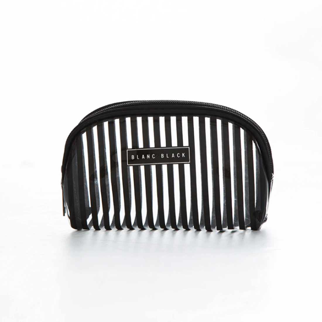

Stripe Pattern Transparent Waterproof Cosmetic Bag Travelling Storage Wash Bag Cosmetic Bag Travel Organizer - S