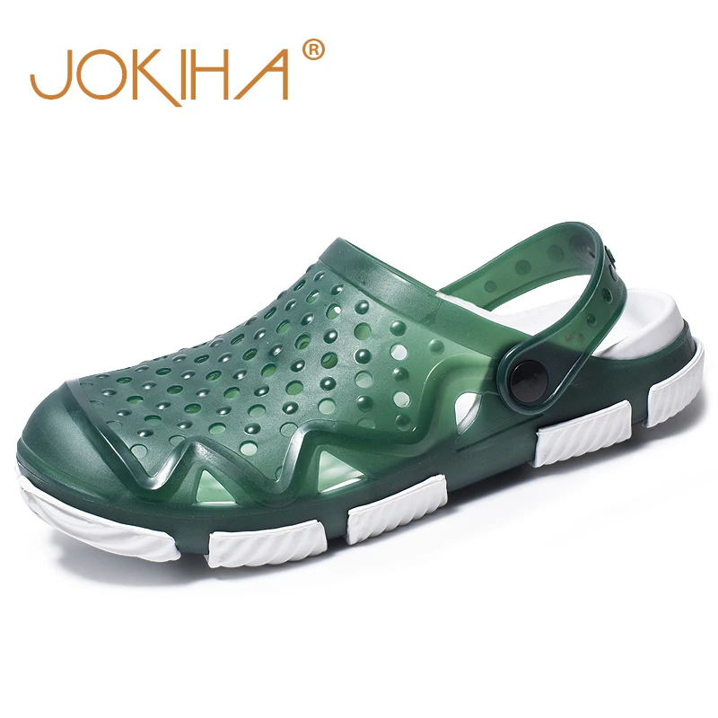 Лучший Новые модные тапочки мужские летние мужские сандалии из
термополиуретана Mule Clog садовая сандалия пляжные шлепанцы для мужчин
большой разме... Обзор