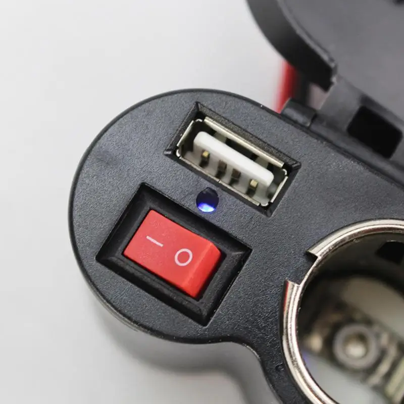 Новый (с выключателем) Автомобиль Мотоцикл Мощность Порты и разъёмы USB адаптер